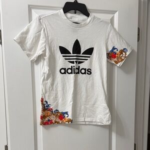 adidas Women’s Graphic Trefoil T‑Shirt with Colorful Accents